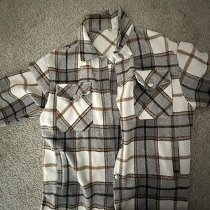 Plaid Button-Up Shacket
